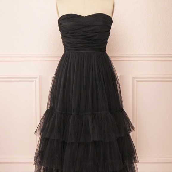 1861 black midi tulle strapless dress WITH TAGS (read description)*** - Picture 2 of 14